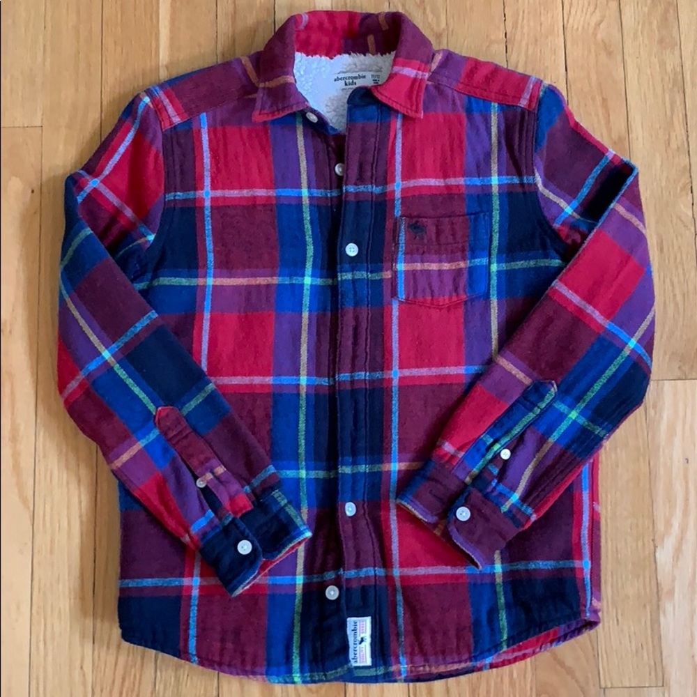 Abercrombie Kids Boys Sherpa Lined Flannel 11-12